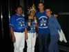 César Oliveira, Presidente do Caprichoso, Socorro, sua esposa, Felipe Maia e a Cunhã Poranga